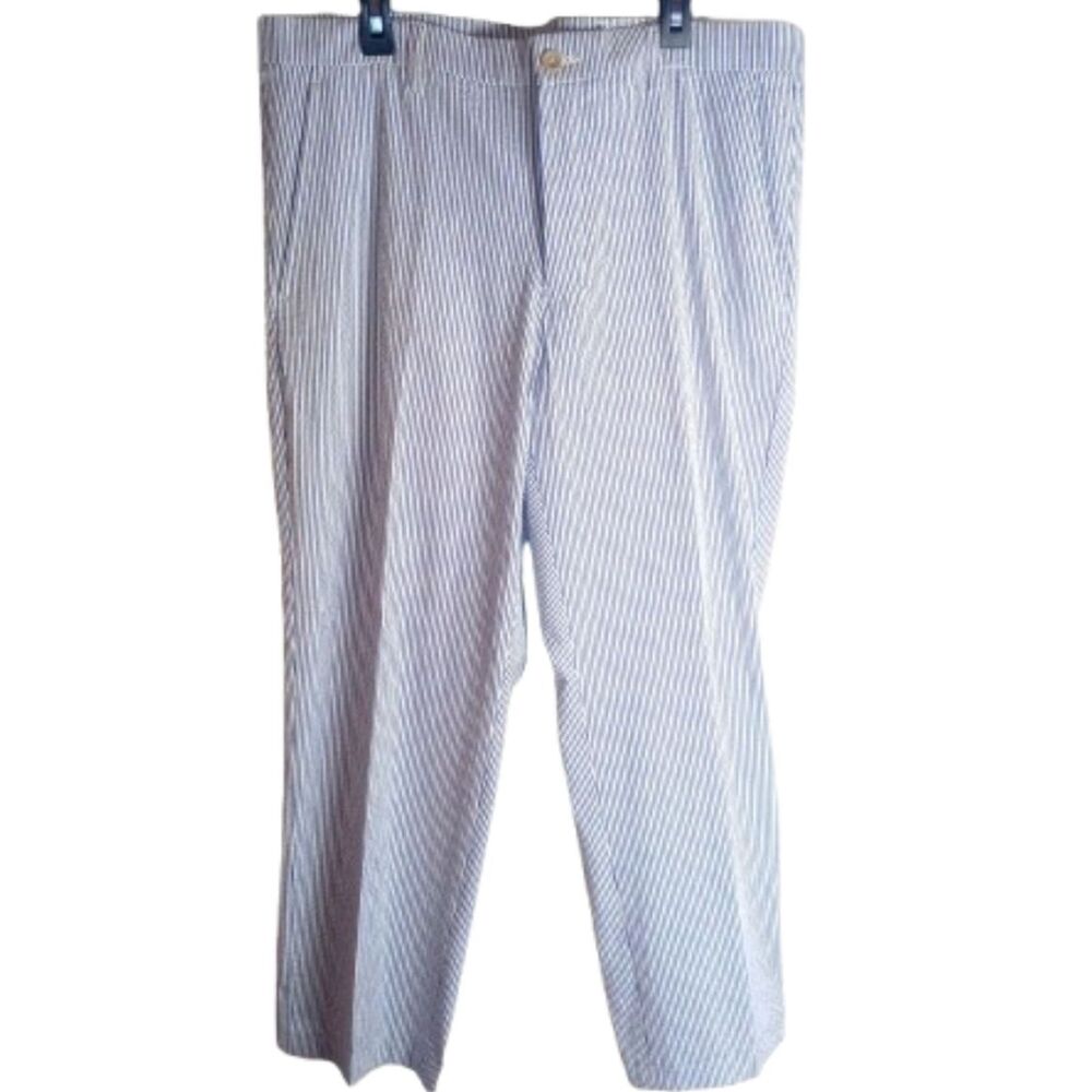Men's Seersucker Pants / Size 33/30  / Britches by Samtex